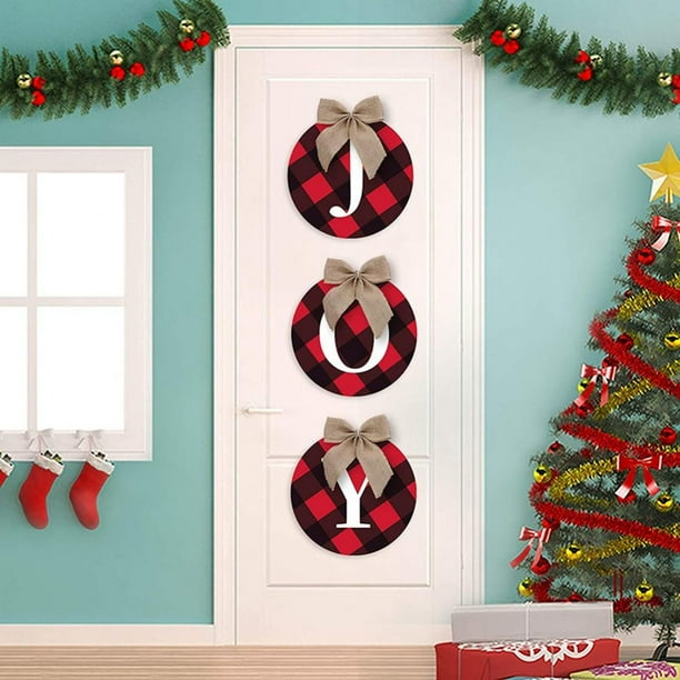 Joy Wreath Christmas Hanging Plaque Joy Wreath Christmas Hanging Plaque